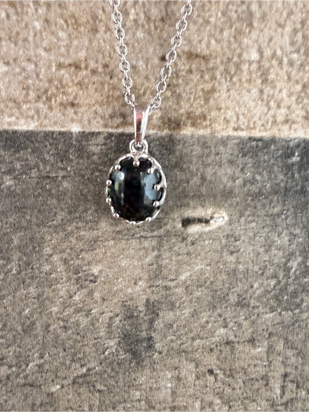 Sterling Silver DJoy Black Jade Pendant Necklace - Elegant Women’s Jewelry